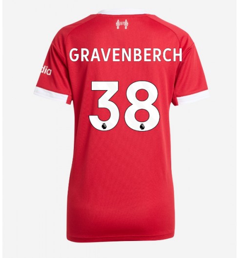 Liverpool Ryan Gravenberch #38 Domácí Dres pro Dámské 2025-26 Krátký Rukáv Liverpool Ryan Gravenberch #38 Domácí Dres pro Dámské 2025-26 Krátký Rukáv